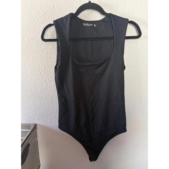 Abercrombie & Fitch Tops - Abercrombie & Fitch Soft A&F Collection Square Neck Bodysuit Black Thick Materia